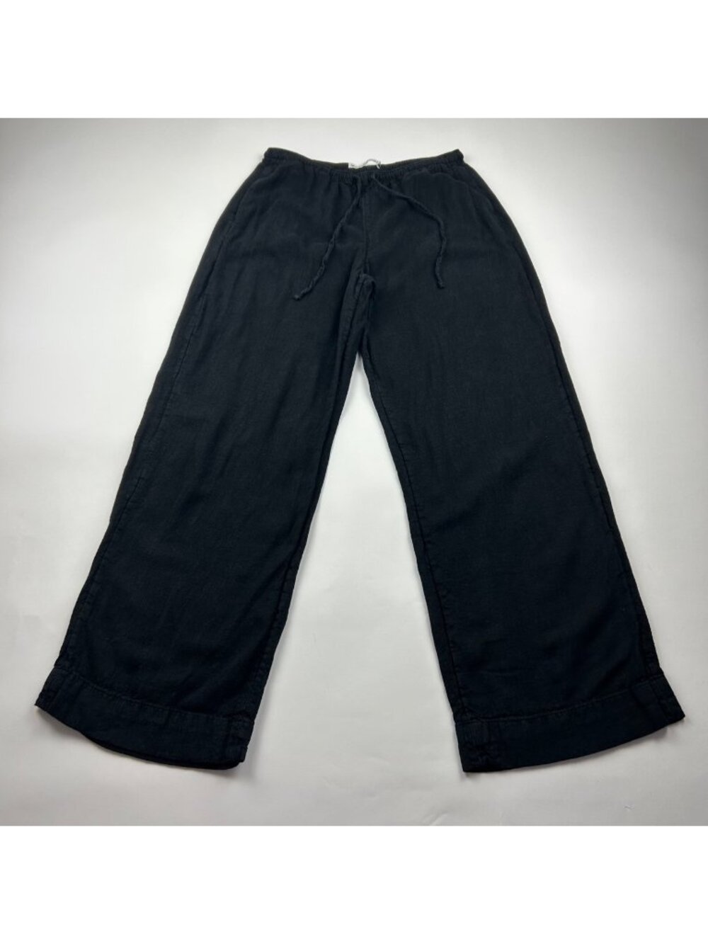 Abercrombie & Fitch Black Linen Blend Relaxed Leg Lounge Pant XS